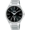Thumbnail Image 1 of Lorus Sapphire Men's Glass Black Dial Stainless Steel Bracelet Watch