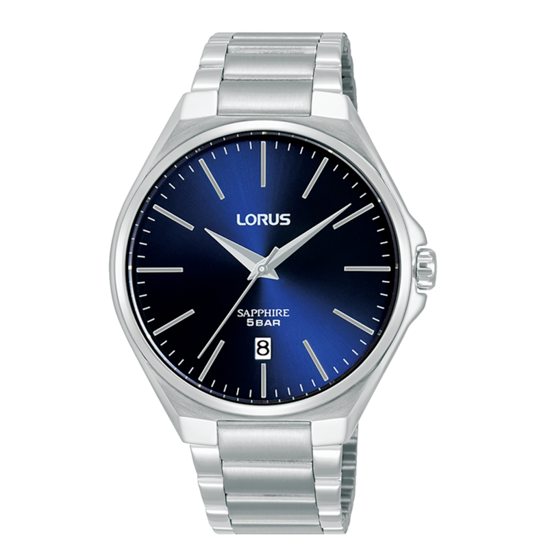 Main Image 1 of Lorus Sapphire Men's Glass Blue Dial Stainless Steel Bracelet Watch