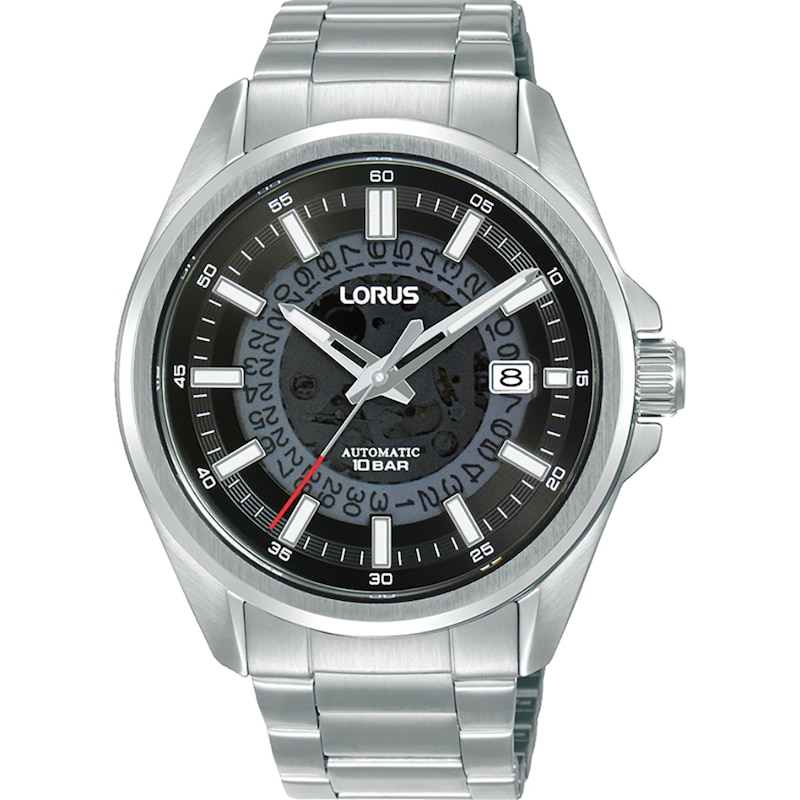 Main Image 1 of Lorus Automatic Men's Translucent Black Dial Stainless Steel Bracelet Watch