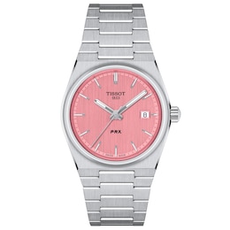Tissot PRX Ladies' Pink Textured Dial Stainless Steel Watch
