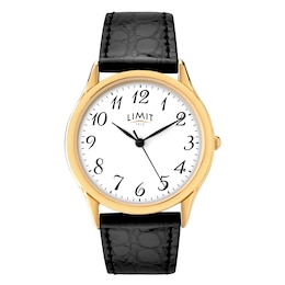 Limit Men's Black Strap Watch