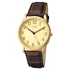 Thumbnail Image 1 of Limit Men's Yellow Gold Plate & Brown Crocodile Strap Watch