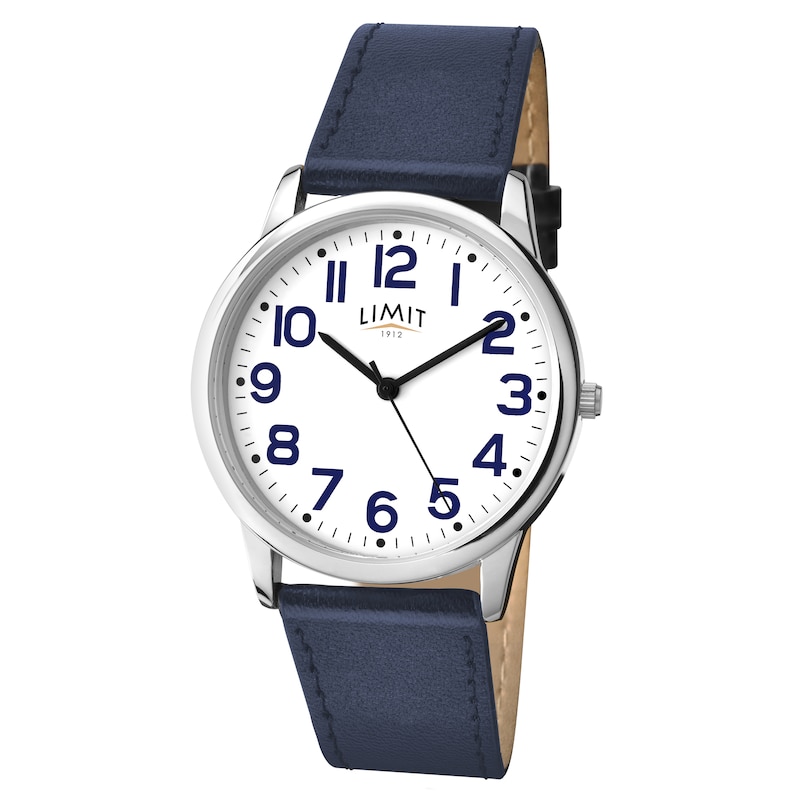 Main Image 1 of Men's Limit Blue Leather Strap Watch
