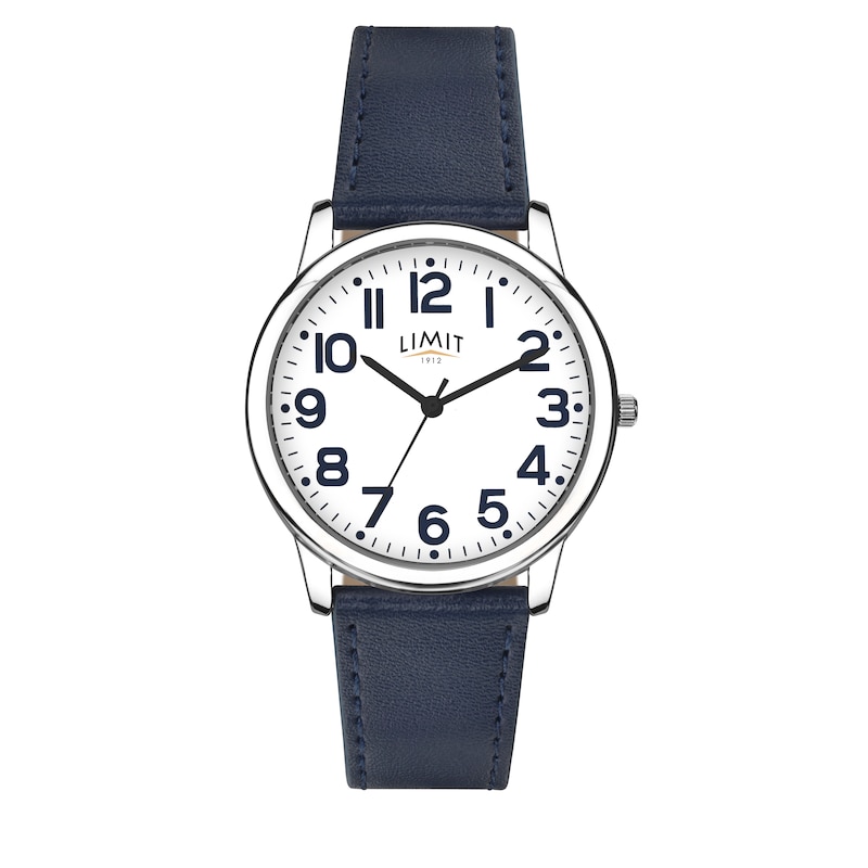 Men's Limit Blue Leather Strap Watch
