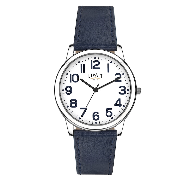 Main Image 2 of Men's Limit Blue Leather Strap Watch