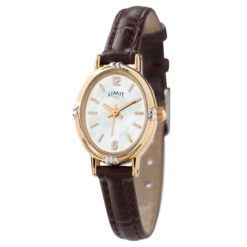 Limit Brown Strap Oval Dial Watch