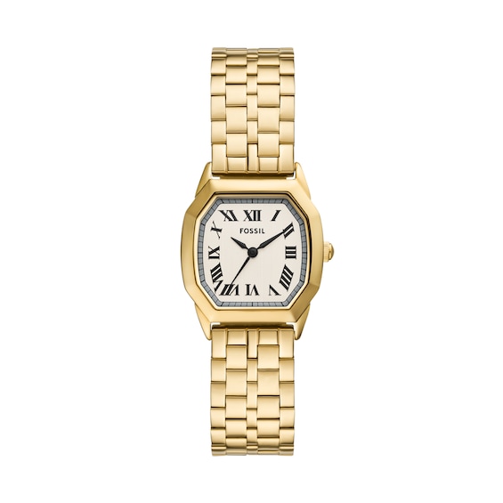 Fossil Harlow Women's White Dial Gold Tone Stainless Steel Watch