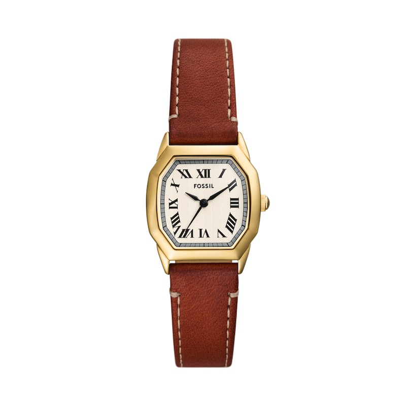 Main Image 1 of Fossil Harlow Ladies' Octagonal Dial Brown Leather Watch