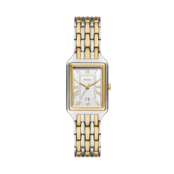 Fossil Raquel Women's Rectangle Dial Two Tone Stainless Steel