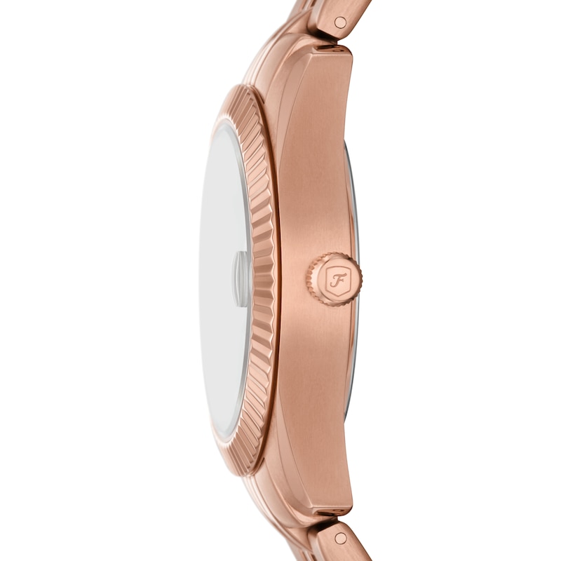 Main Image 2 of Fossil Scarlette Ladies' Green Dial Rose Gold Tone Bracelet Watch