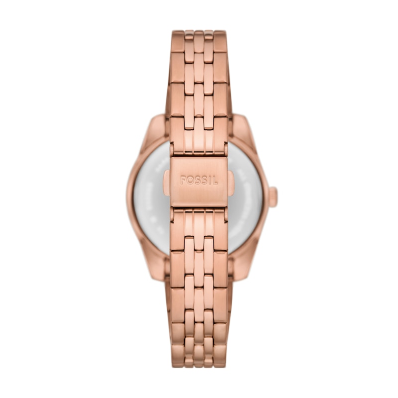 Main Image 3 of Fossil Scarlette Ladies' Green Dial Rose Gold Tone Bracelet Watch
