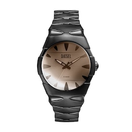 Diesel D-Sruptor Men's Grey Ombre Dial Black Tone Bracelet Watch