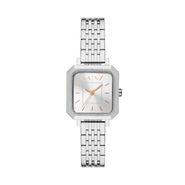 Armani Exchange Ladies' Square Dial Stainless Steel Bracelet Watch