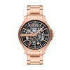 Thumbnail Image 1 of Armani Exchange Men's Black Skeleton Dial Rose Gold Bracelet Watch