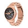 Thumbnail Image 4 of Armani Exchange Men's Black Skeleton Dial Rose Gold Bracelet Watch