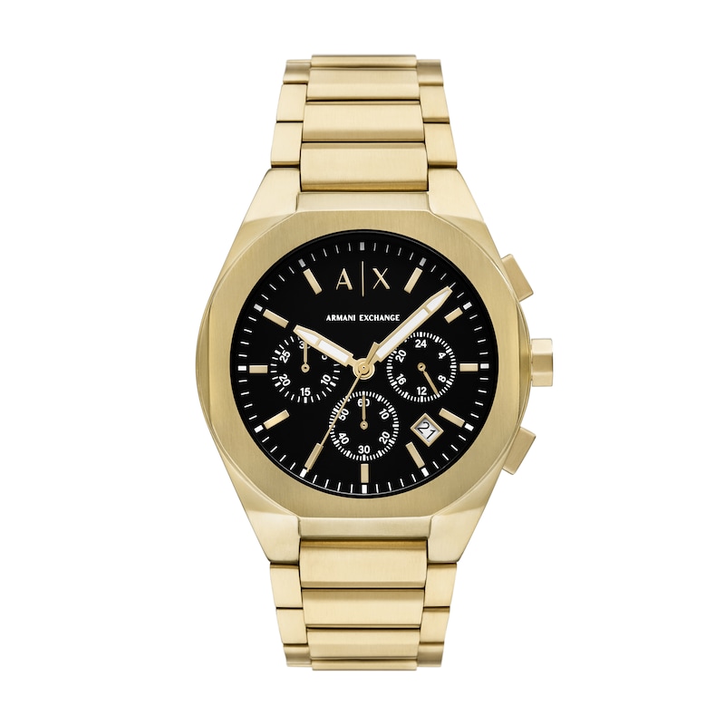 Main Image 1 of Armani Exchange Sync Men's Black Chronograph Dial Gold Tone Bracelet Watch