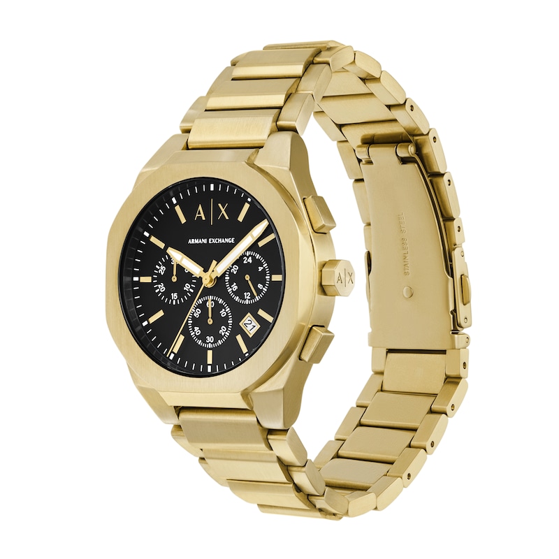 Main Image 2 of Armani Exchange Sync Men's Black Chronograph Dial Gold Tone Bracelet Watch