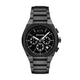 Armani Exchange Sync Men's Black Chronograph Black Tone Bracelet Watch