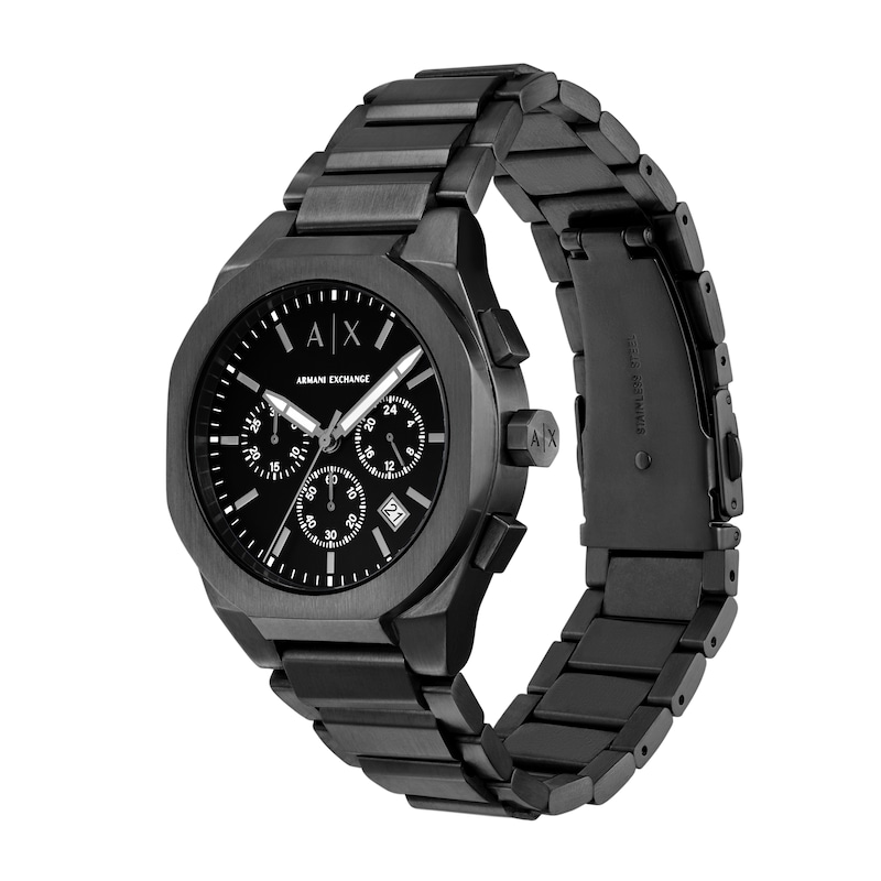 Main Image 4 of Armani Exchange Sync Men's Black Chronograph Black Tone Bracelet Watch