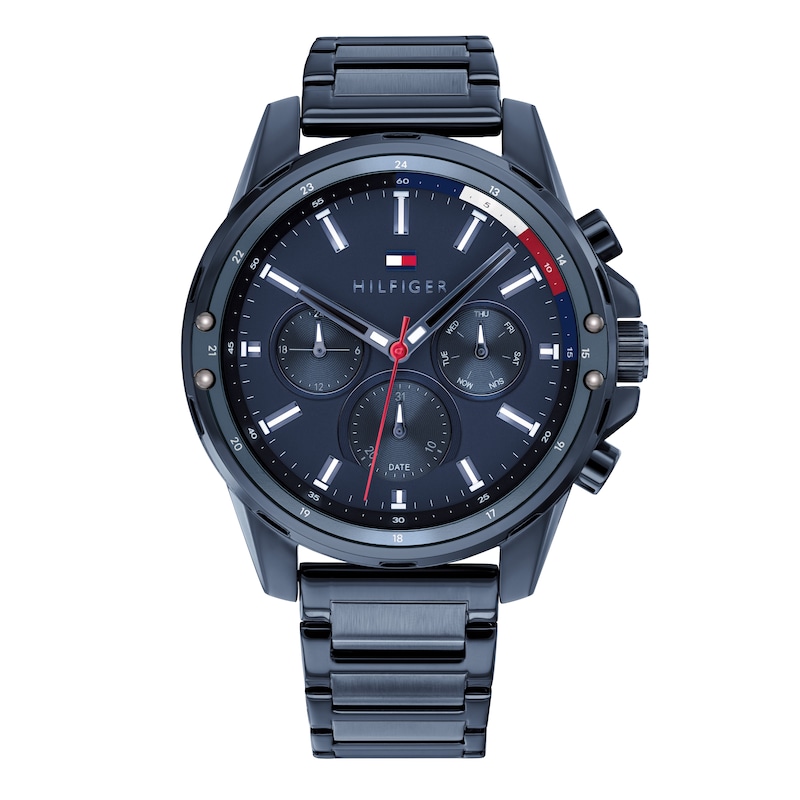 Main Image 1 of Tommy Hilfiger Men's Blue IP Stainless Steel Bracelet Watch