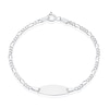 Thumbnail Image 1 of Children's Sterling Silver ID Figaro Chain Bracelet