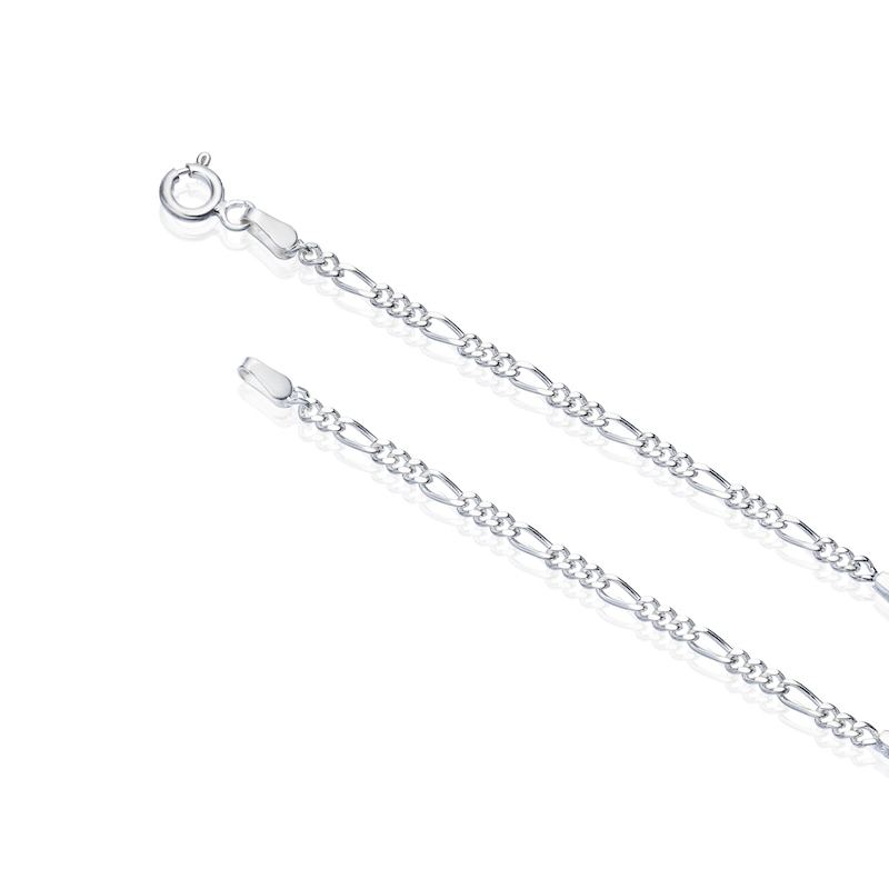 Main Image 3 of Children's Sterling Silver ID Figaro Chain Bracelet