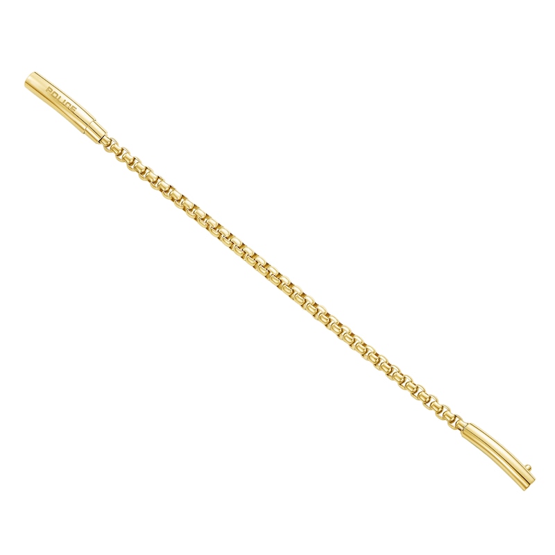 Main Image 3 of Police Fleshy Men's Gold Tone Stainless Steel Shiny Bracelet