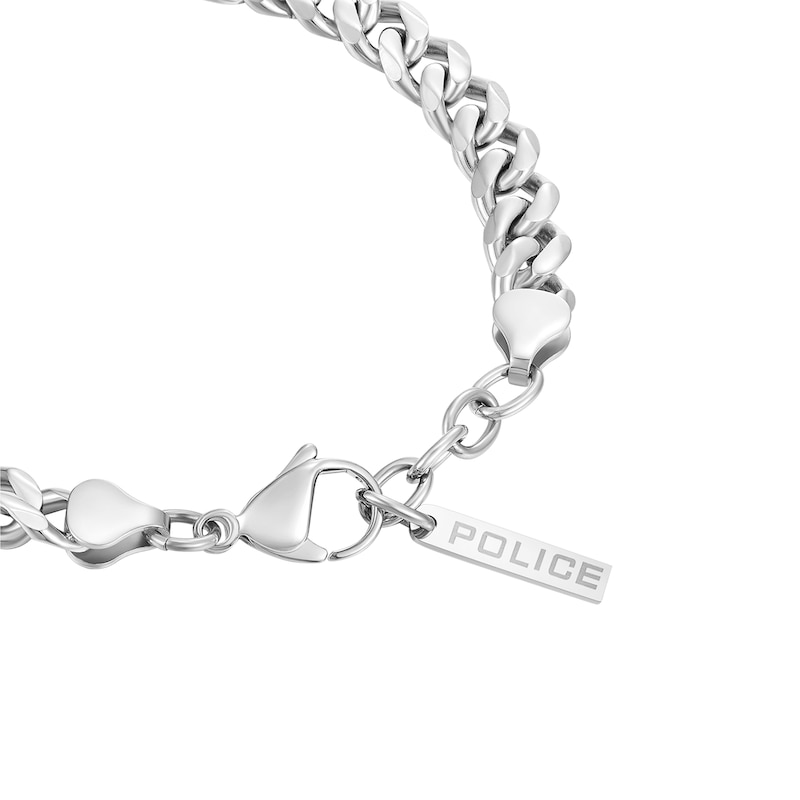 Main Image 2 of Police Long-Lasting Men's Stainless Steel Cuban Chain Bracelet