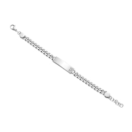 Police Strip II Men's Polished Stainless Steel Plain ID Bracelet