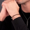 Thumbnail Image 4 of Police Plaint Men's Stainless Steel, Black & Charcoal Logo Brown Leather Bracelet