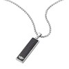 Thumbnail Image 2 of Police Engage II Brushed Stainless Steel Carbon Fibre Pendant Necklace