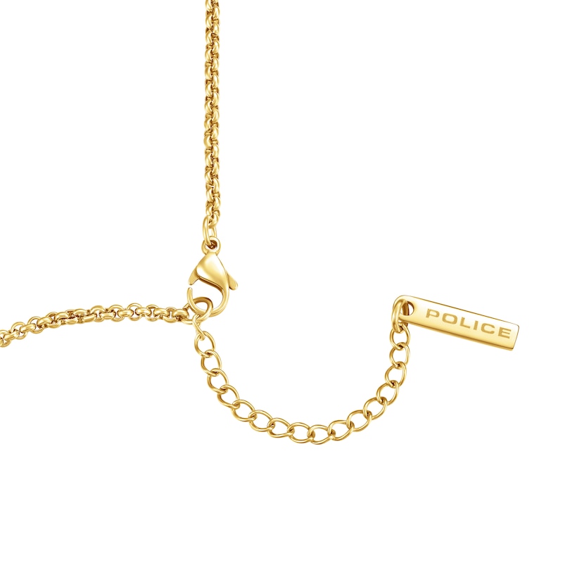 Main Image 4 of Police Saint II Men's Gold Tone Cross Pendant Necklace