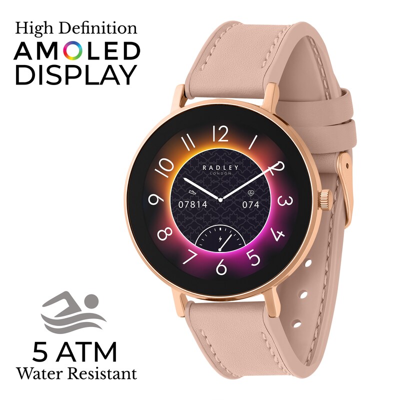 Main Image 2 of Radley Series 28 Ladies' Amoled Cobweb Leather Strap Watch