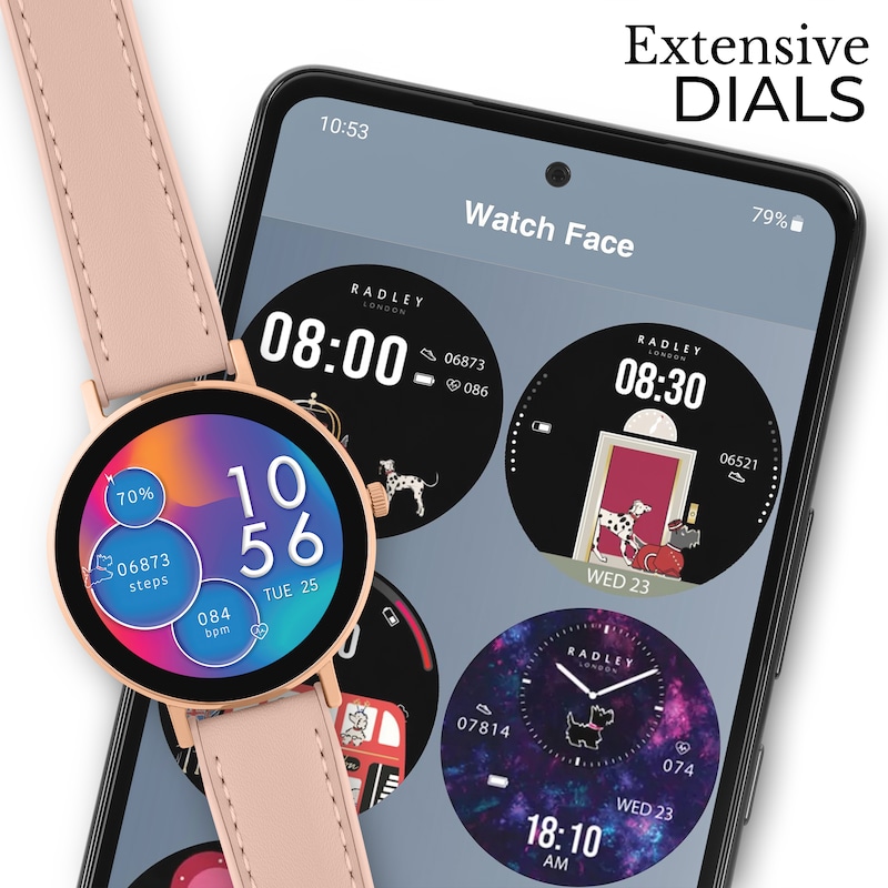 Main Image 6 of Radley Series 28 Ladies' Amoled Cobweb Leather Strap Watch