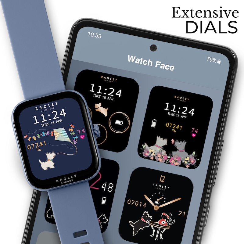Main Image 3 of Radley Series 32 Ladies' Blue Silicone Strap Smart Watch