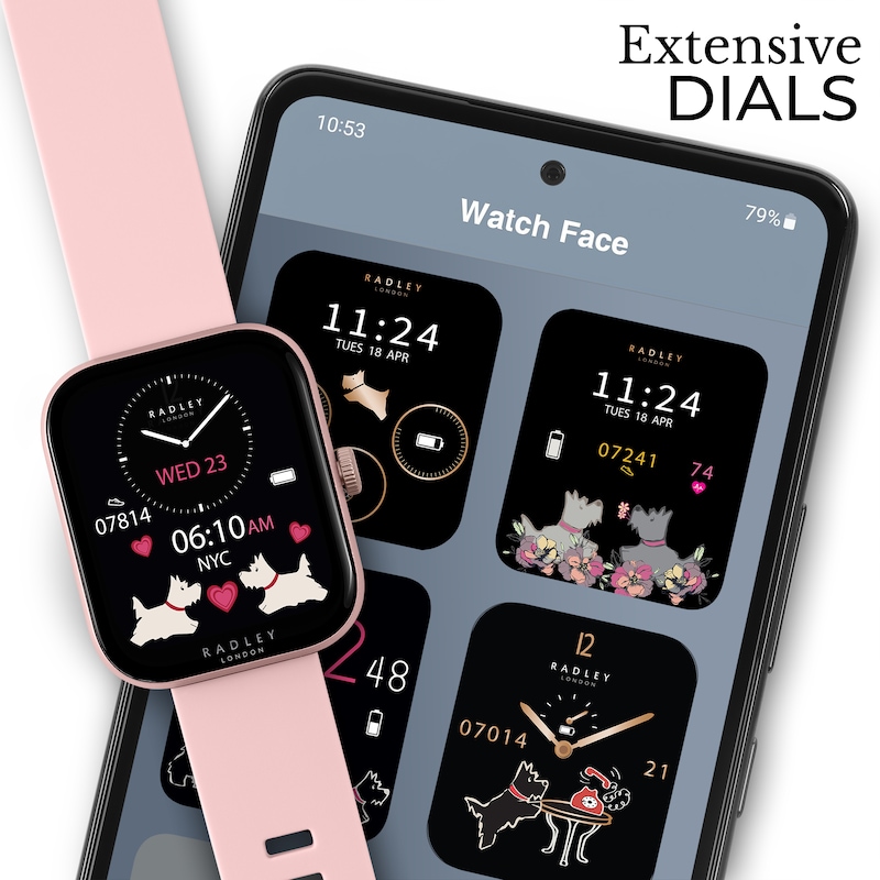 Main Image 3 of Radley Series 32 Ladies' Pink Silicone Strap Smart Watch