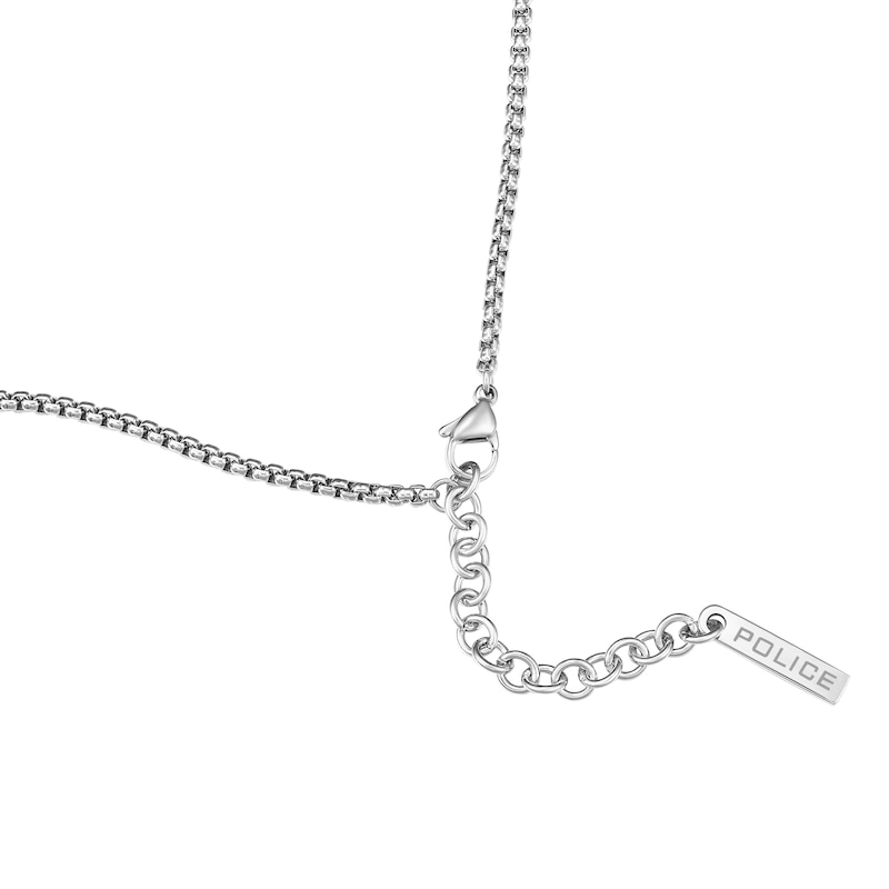 Main Image 3 of Police Wire Men's Black & Gold Tone Mesh Motif Necklace