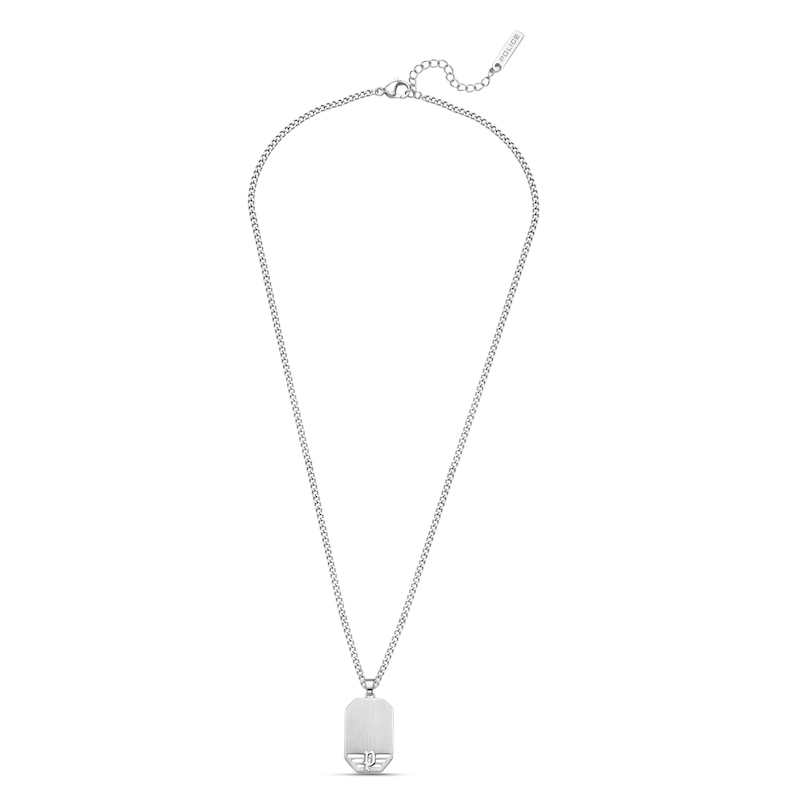 Main Image 1 of Police Men's Motive Gun Wing Logo Tag Necklace