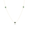 Thumbnail Image 1 of 9ct Yellow Gold Malachite Station Necklace