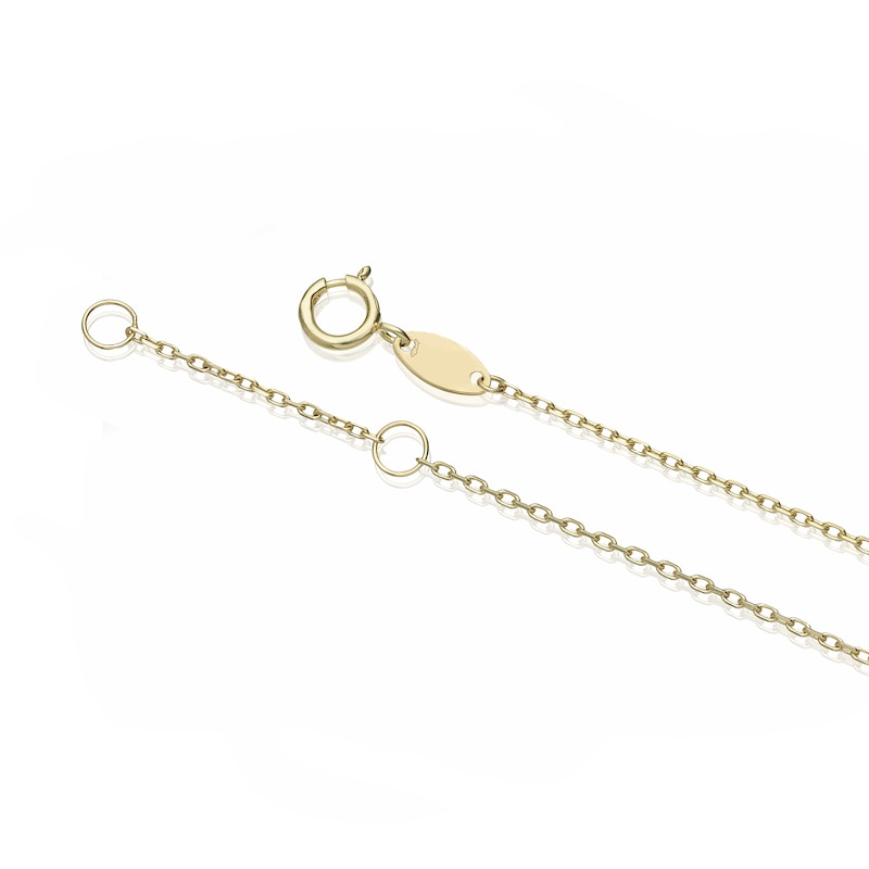 Main Image 3 of 9ct Yellow Gold Malachite Station Necklace