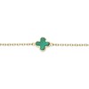 Thumbnail Image 2 of 9ct Yellow Gold Malachite Petal Station Bracelet