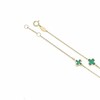 Thumbnail Image 3 of 9ct Yellow Gold Malachite Petal Station Bracelet