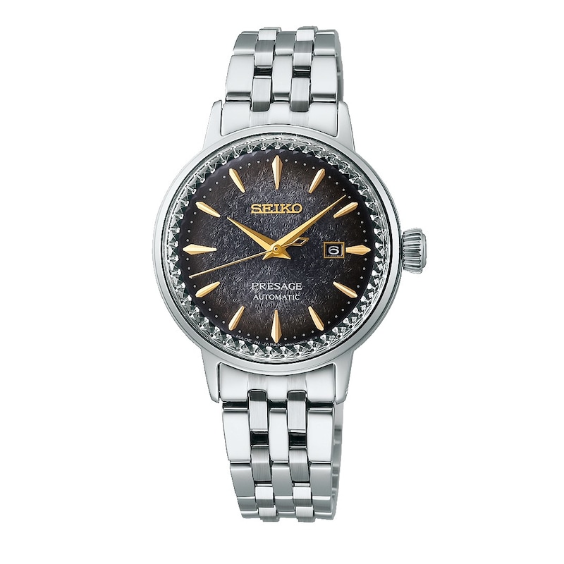 Main Image 1 of Seiko Presage Ladies' Black Patterned Dial Stainless Steel Bracelet Watch