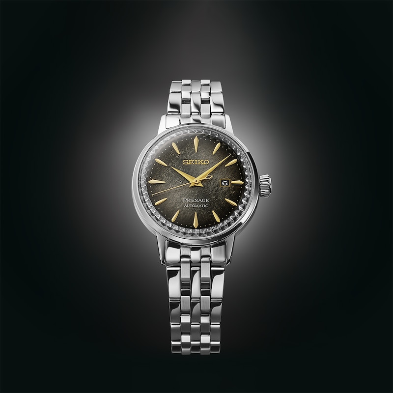Main Image 3 of Seiko Presage Ladies' Black Patterned Dial Stainless Steel Bracelet Watch