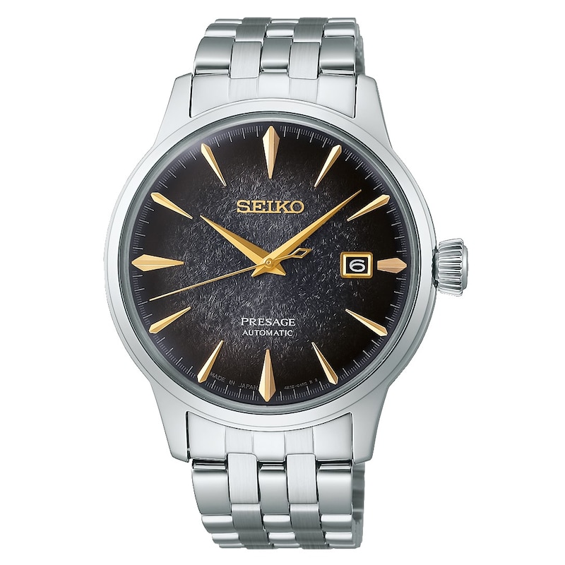 Main Image 1 of Seiko Presage Men's Black Dial Stainless Steel Bracelet Watch
