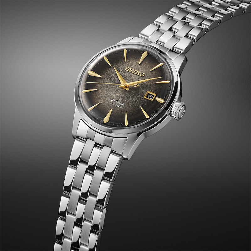Main Image 2 of Seiko Presage Men's Black Dial Stainless Steel Bracelet Watch