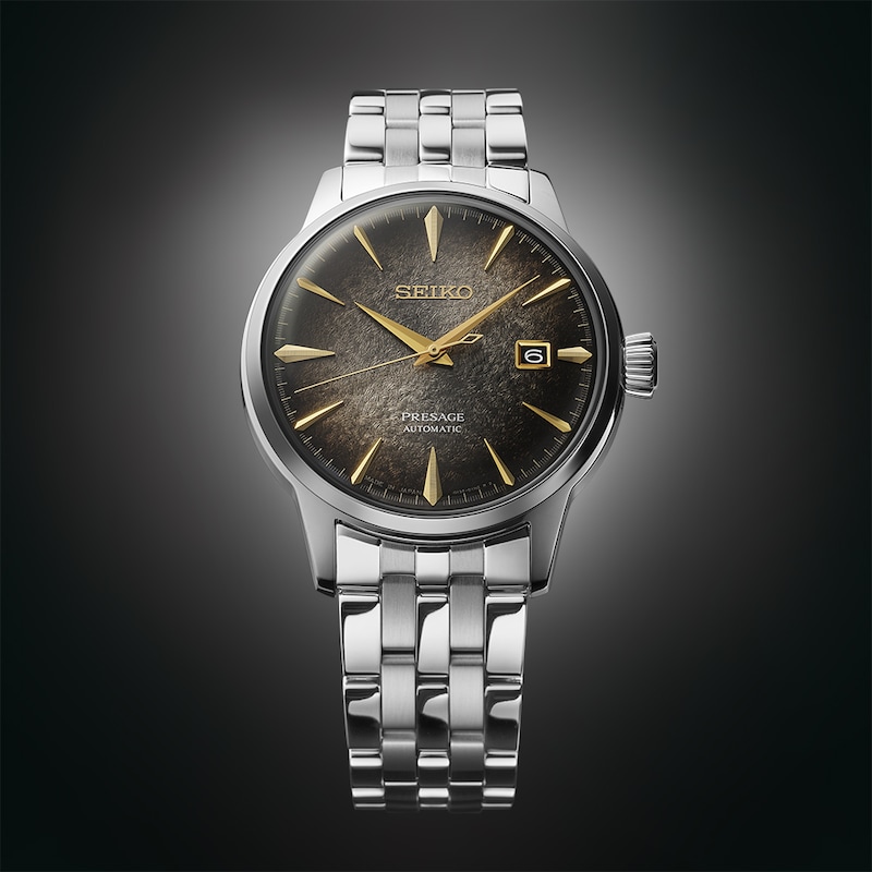 Main Image 3 of Seiko Presage Men's Black Dial Stainless Steel Bracelet Watch