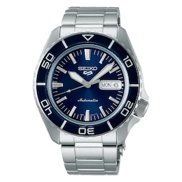 Seiko 5 Sports Men's Bluetone Redux Dial Stainless Steel Watch