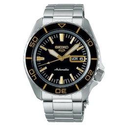 Seiko 5 Sports Men's Blacktone Redux Dial Stainless Steel Watch
