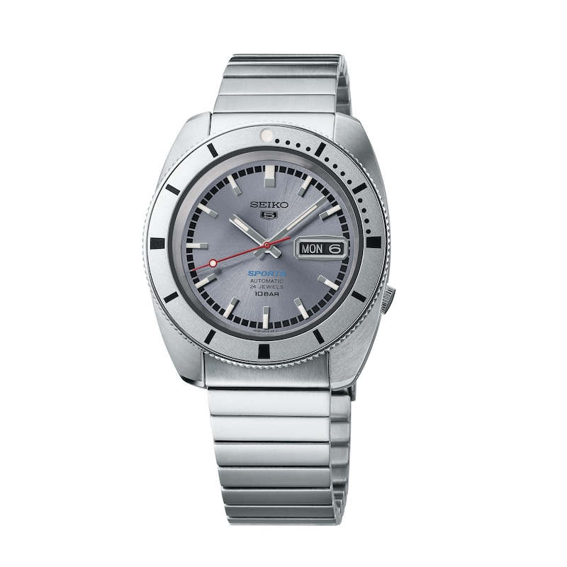 Main Image 1 of Seiko 5 Sports 'Ash blue' 1968 Recreation Limited Edition Men's Bracelet Watch